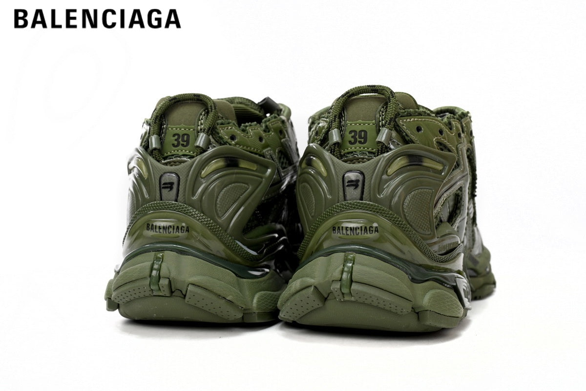 Balenciaga Runner men's shoes  women sneakers — Green