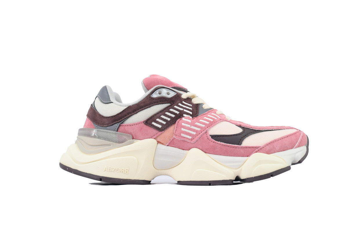 New Balance 9060 Women's & Men's Pink & Brown Chunky Retro Sneakers