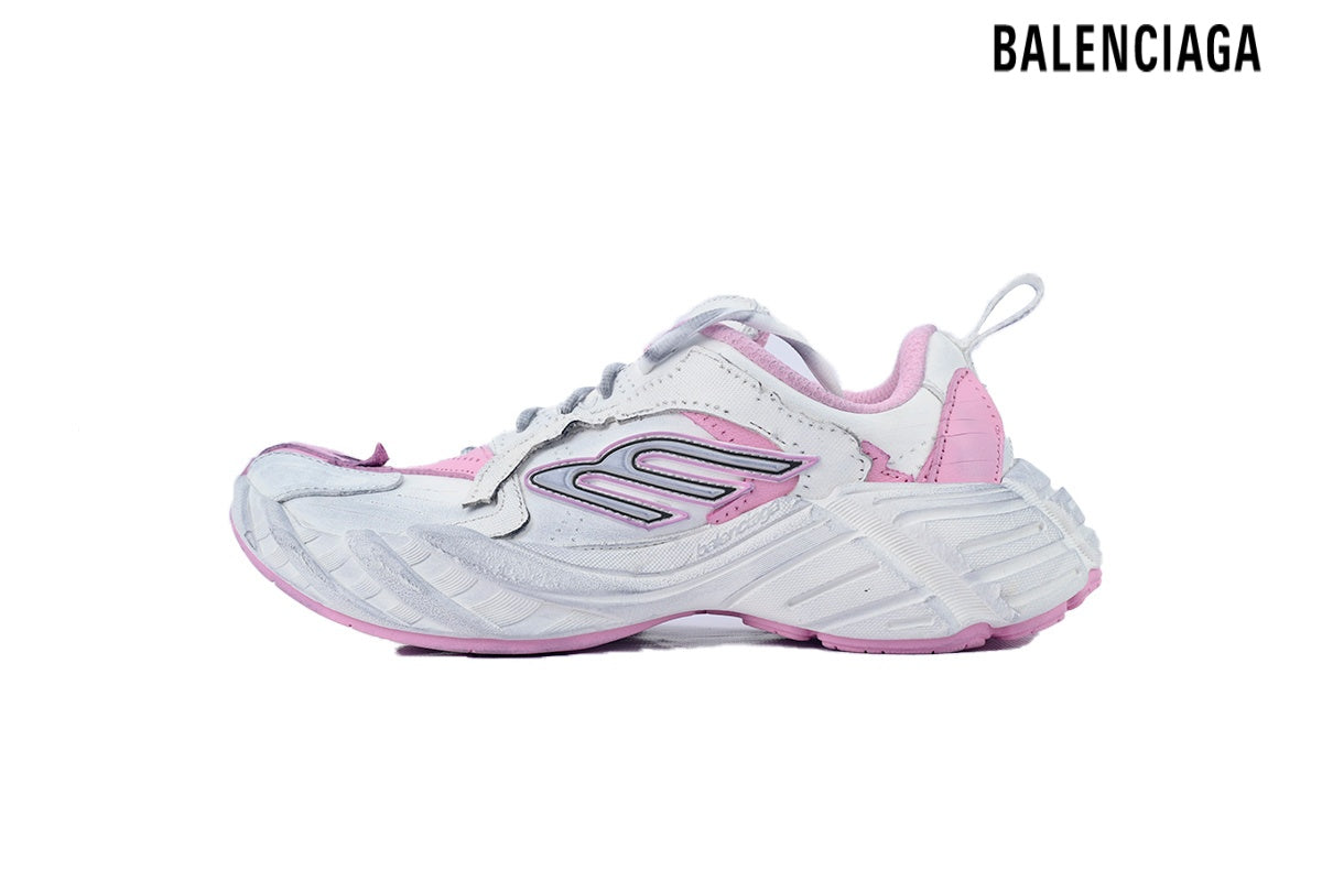 Balenciaga Cargo men's shoes  women sneakers White Pink Distressed