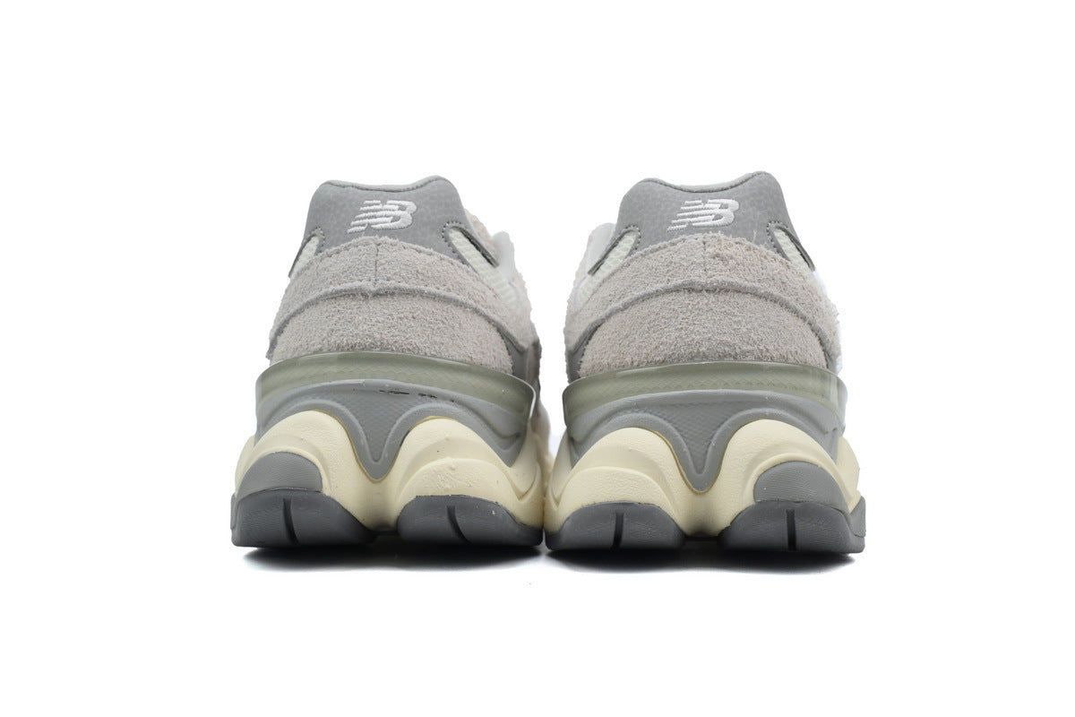 New Balance 9060 Women's & Men's Light Grey Cream Chunky Retro Sneakers