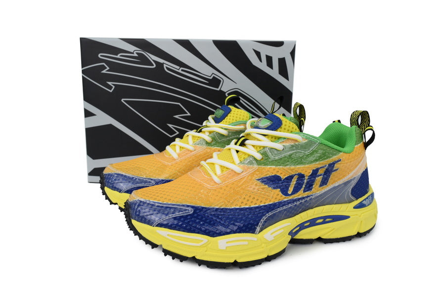 Off-White Be Right Back Women's Men's Yellow, Blue & Green Chunky Sneakers