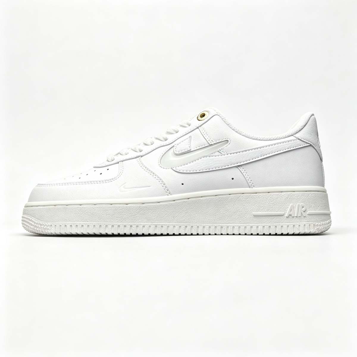 Nike Air Force 1 '07 Low Custom – Off-White Double Swoosh & Gold Eyelet