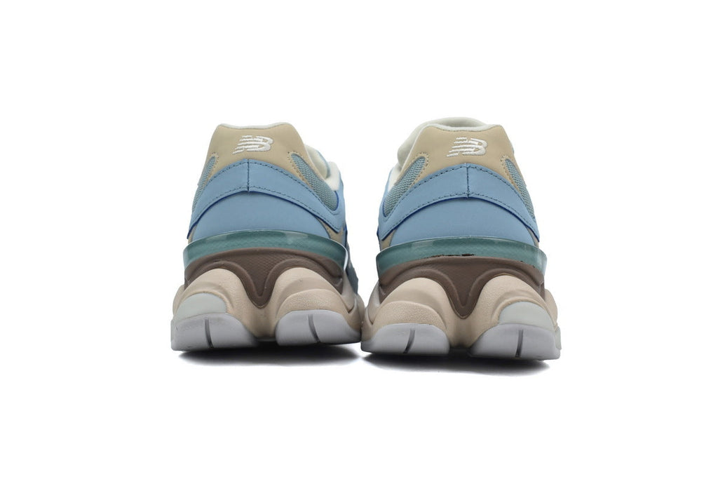 New Balance 9060 Women's & Men's Light Blue Beige Chunky Retro Sneakers
