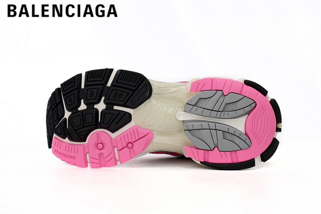 Balenciaga Runner men's shoes  women sneakers — White / Pink