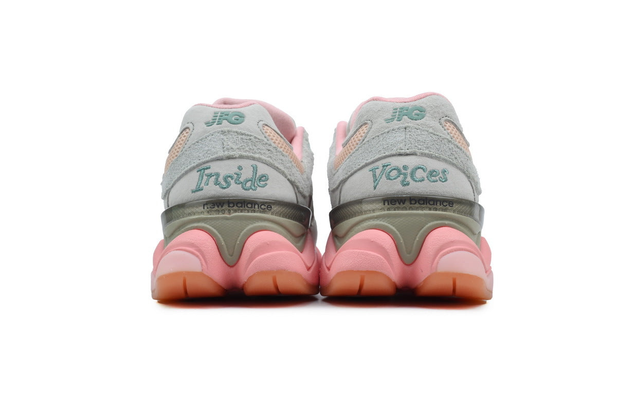 New Balance 9060 Women's & Men's Grey Pink Chunky Retro Sneakers