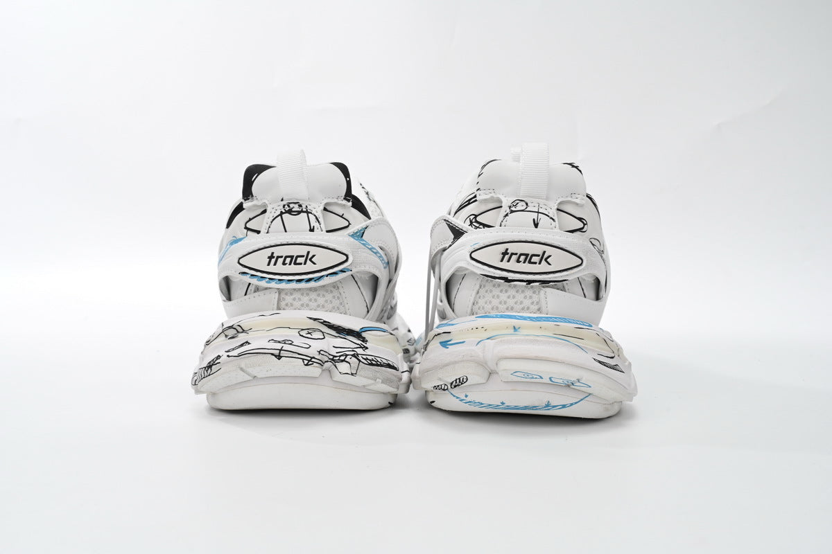 Balenciaga men's shoes Track Sneaker  balenciaga runners  White