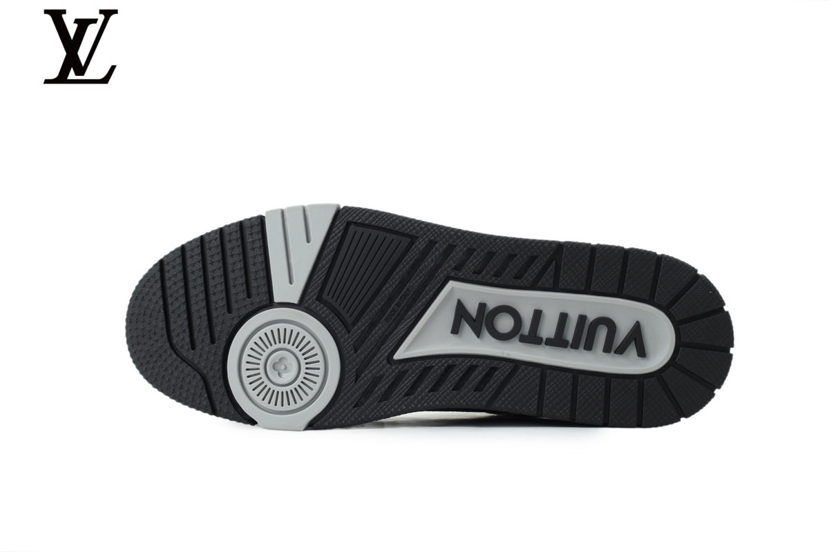 Louis Vuitton Trainer shoes for man  women  Sneaker – Black Denim
