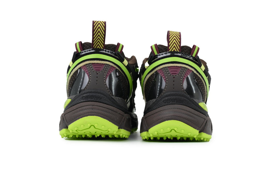 Off-White Be Right Back Women's Men's Shoes | Black & Neon Green Mesh Retro Sneakers