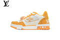 Louis Vuitton Trainer shoes for man  women Sneakers – Orange & White
