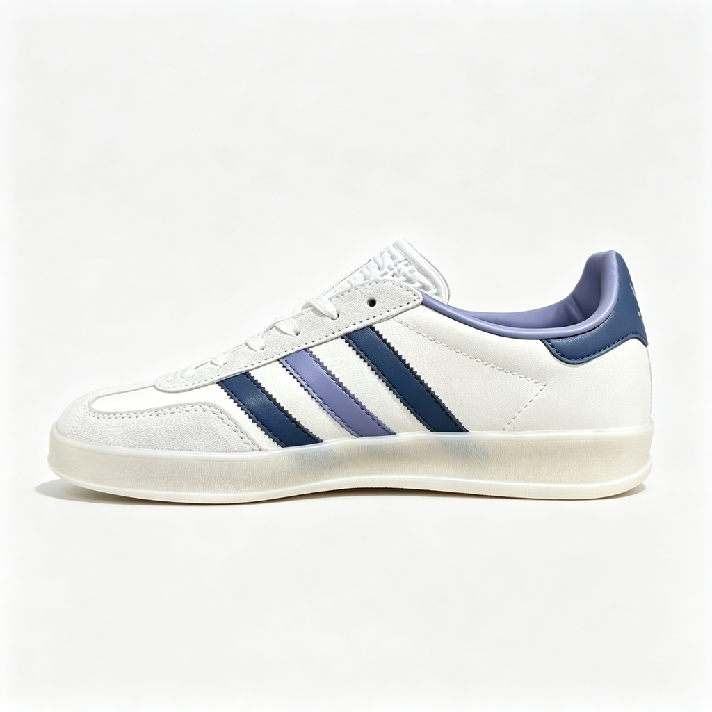 adidas samba  women's shoes  men's samba sneakers adidas samba 'Off White / Dark Blue / Purple'