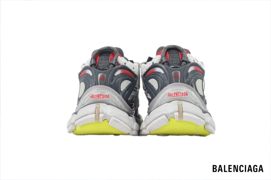 Balenciaga Runner men's shoes  women sneakers – White, Red & Yellow