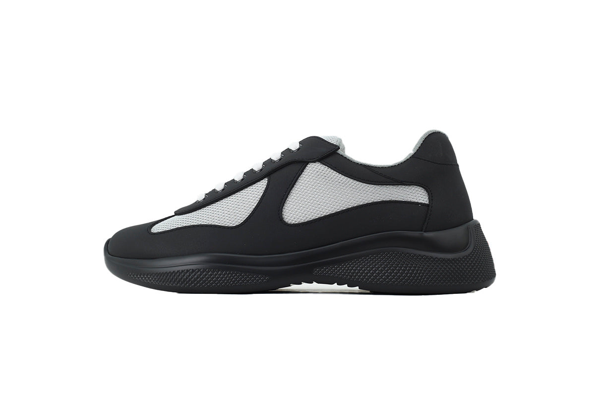 Prada America's Cup Sneakers slip ons womens  prada designer mens shoes Dark gray