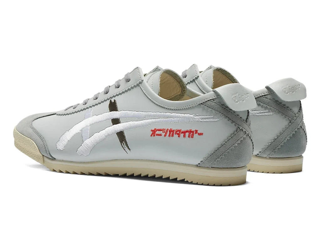 Onitsuka Tiger Mexico 66 Unisex Sneaker Light Grey White Embroidery  running shoes women asics mens shoes