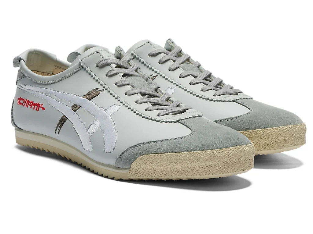 Onitsuka Tiger Mexico 66 Unisex Sneaker Light Grey White Embroidery  running shoes women asics mens shoes