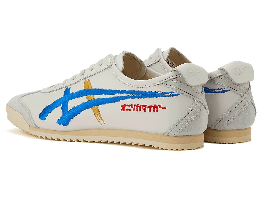 Onitsuka Tiger Mexico 66 Unisex Sneaker White Grey Blue Embroidery  running shoes women asics mens shoes