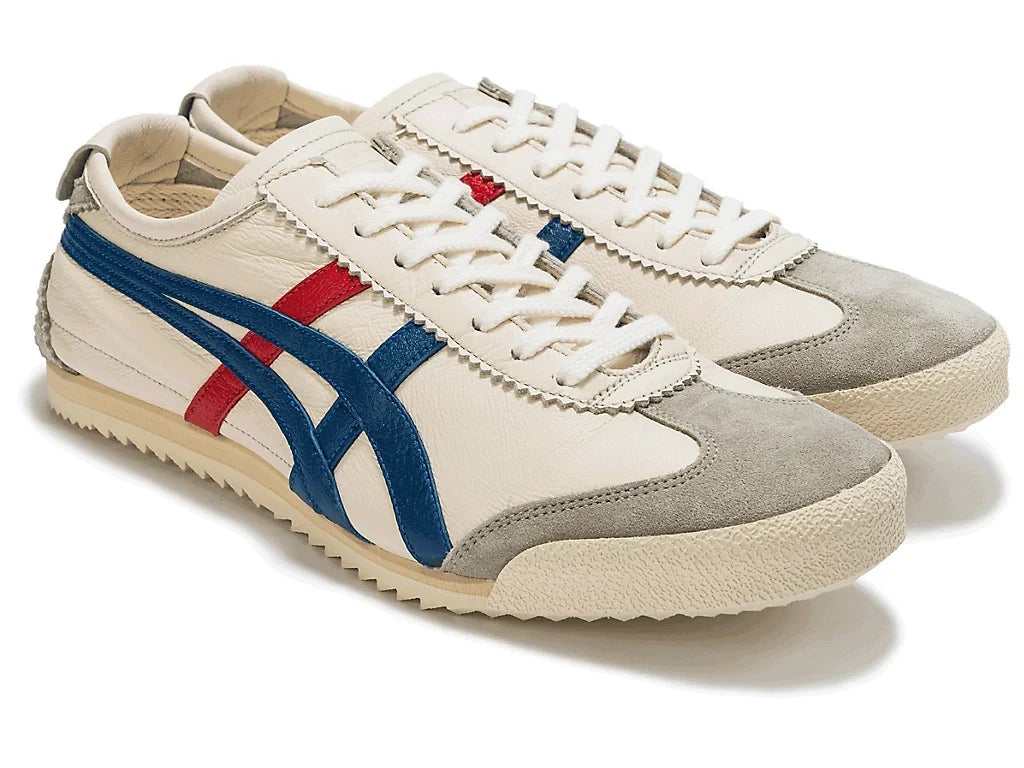 Onitsuka Tiger Mexico 66 Unisex Sneaker Cream Blue Red  running shoes women asics mens shoes