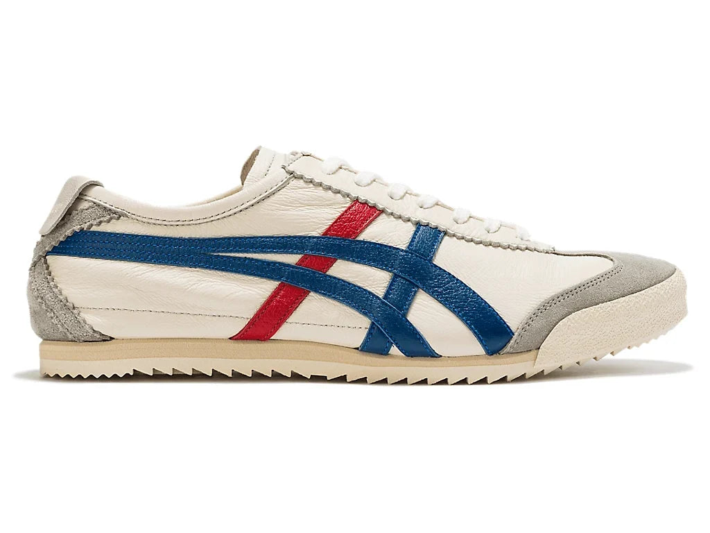 Onitsuka Tiger Mexico 66 Unisex Sneaker Cream Blue Red  running shoes women asics mens shoes