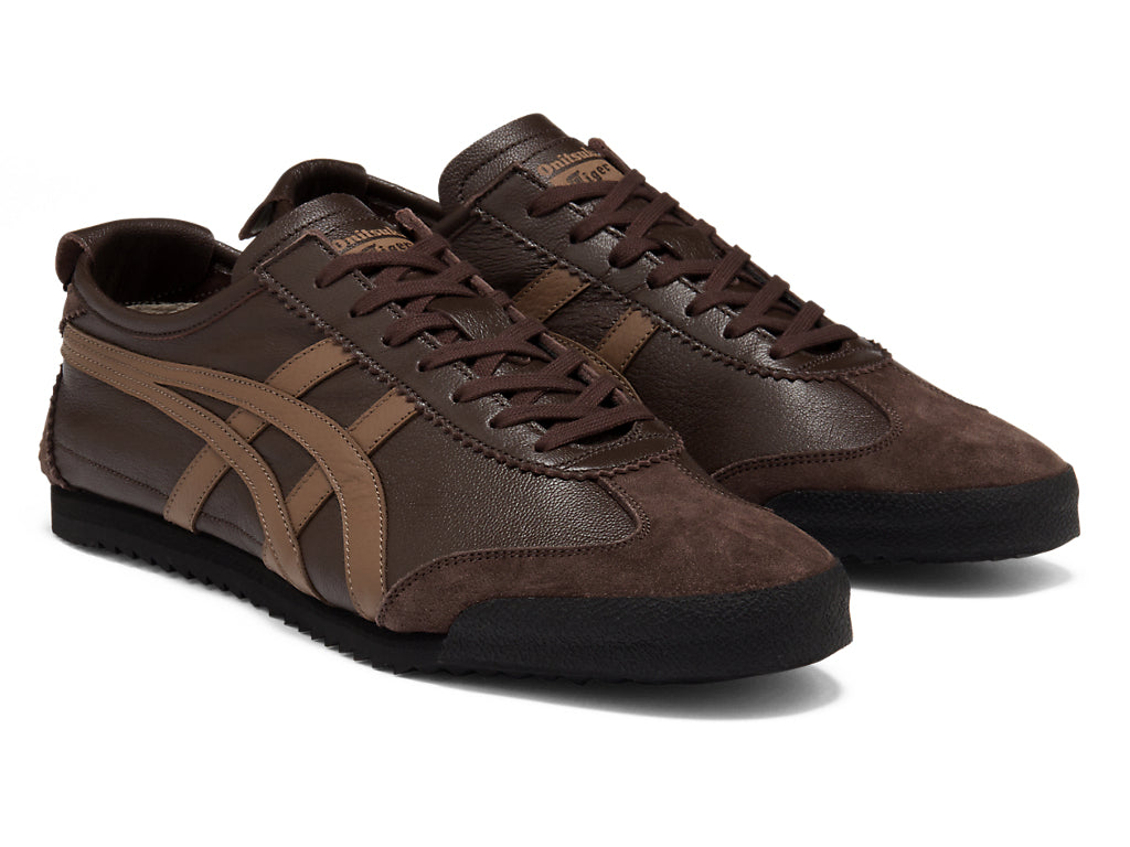 Onitsuka Tiger Mexico 66 Unisex Sneaker Dark Brown Tan  running shoes women asics mens shoes