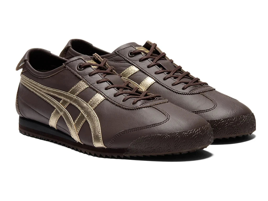 Onitsuka Tiger Mexico 66 Unisex Sneaker Dark Brown Gold  running shoes women asics mens shoes