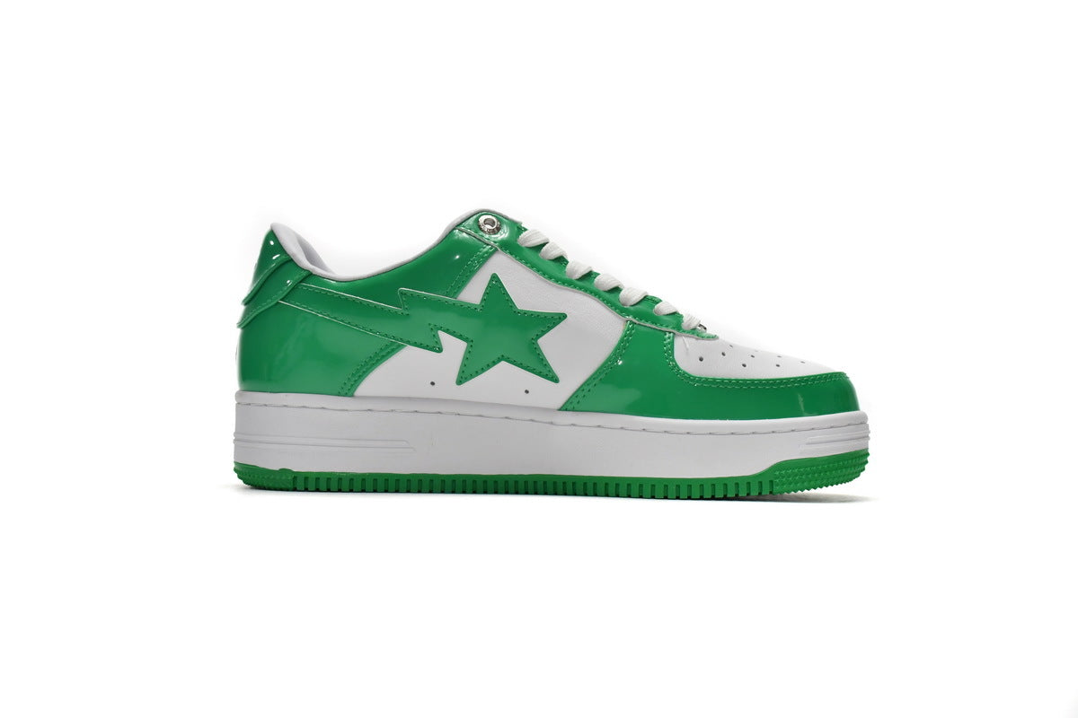 A BATHING APE BAPE STA Green & White Sneakers | Women's & Men's Skate-Inspired Shoes