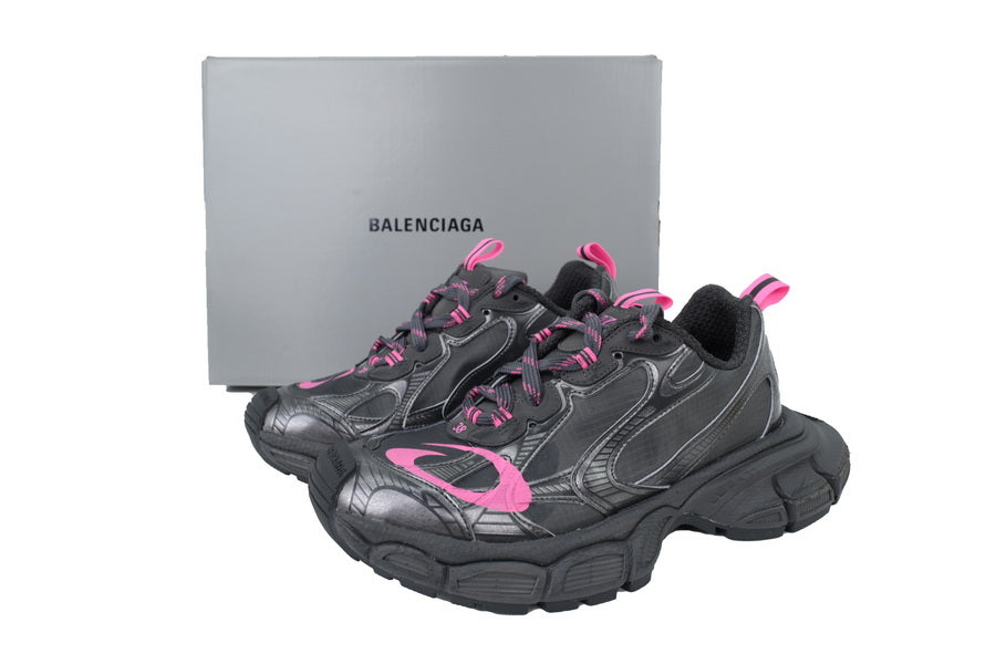 Balenciaga 3XL  men's shoes Track Sneaker – Low-Top Chunky Sole  Black and pink