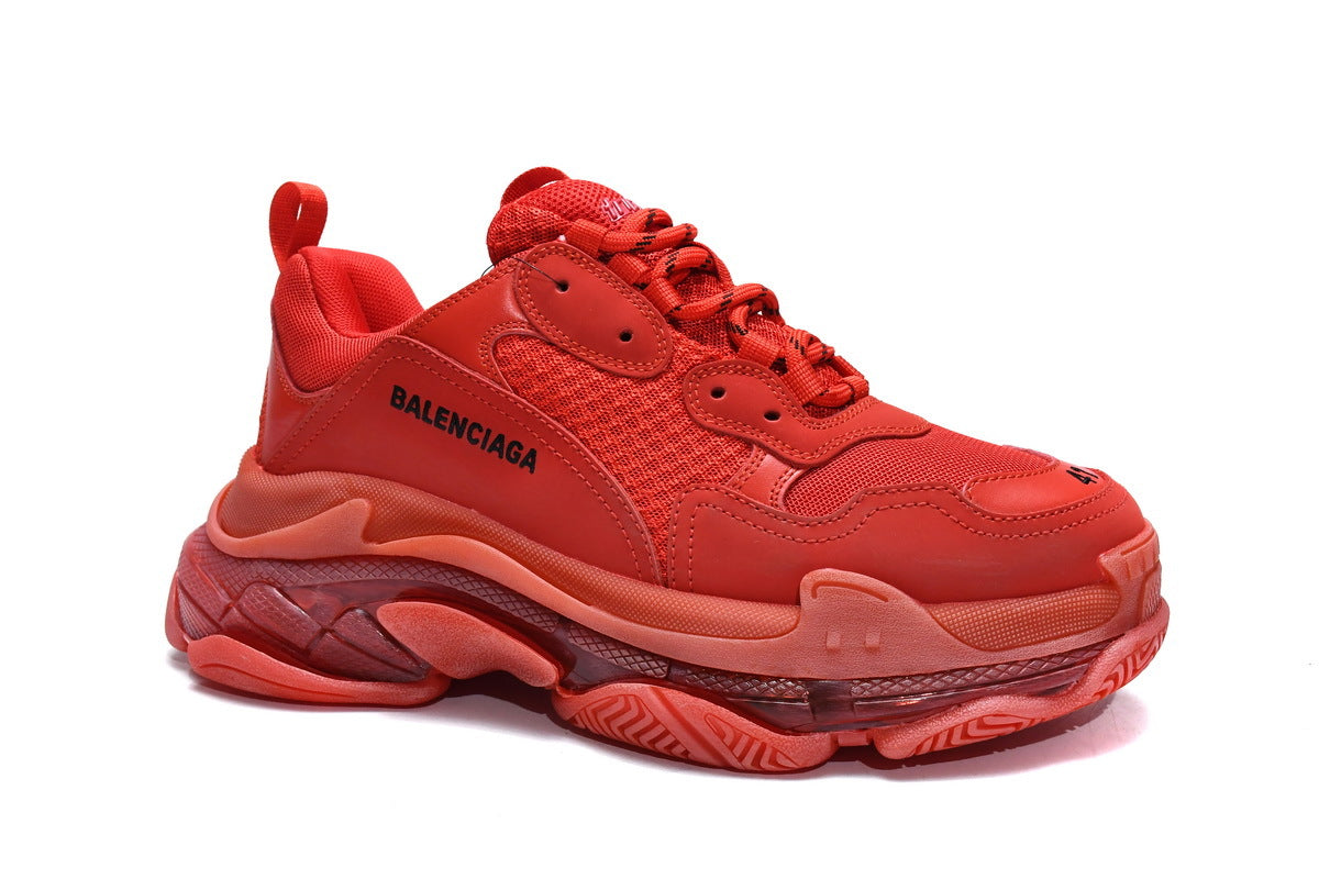 Balenciaga  men's shoes Track Triple S Clear Sole Sneakers balenciaga runners Red