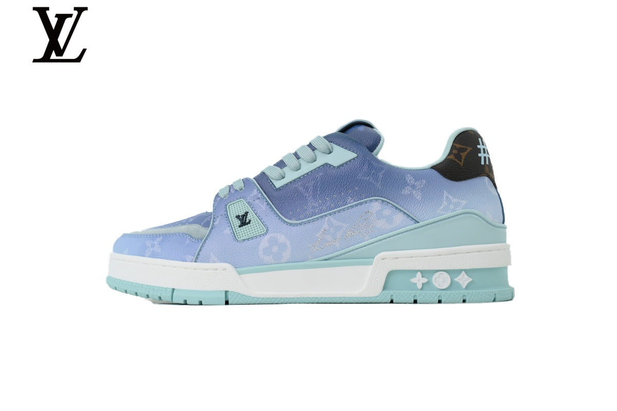 Louis Vuitton Trainer  shoes for man  women Sneaker – Gradient Blue Monogram