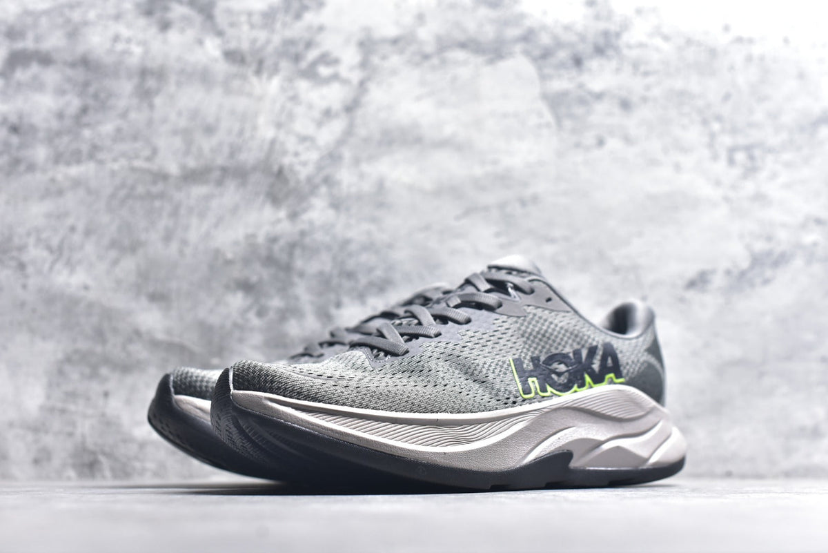 HOKA Rincon 4 Women's Men's Shoes | Gray & Black Mesh Running Sneakers