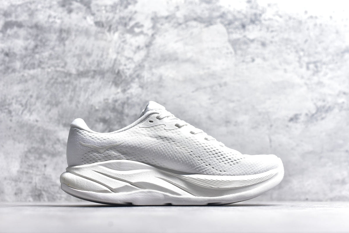 HOKA Rincon 4 Women's Men's Shoes | White & Light Gray Mesh Running Sneakers