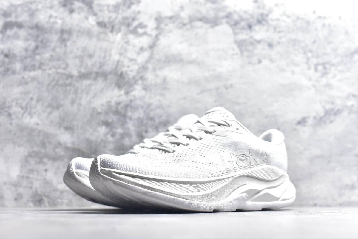 HOKA Rincon 4 Women's Men's Shoes | White & Light Gray Mesh Running Sneakers