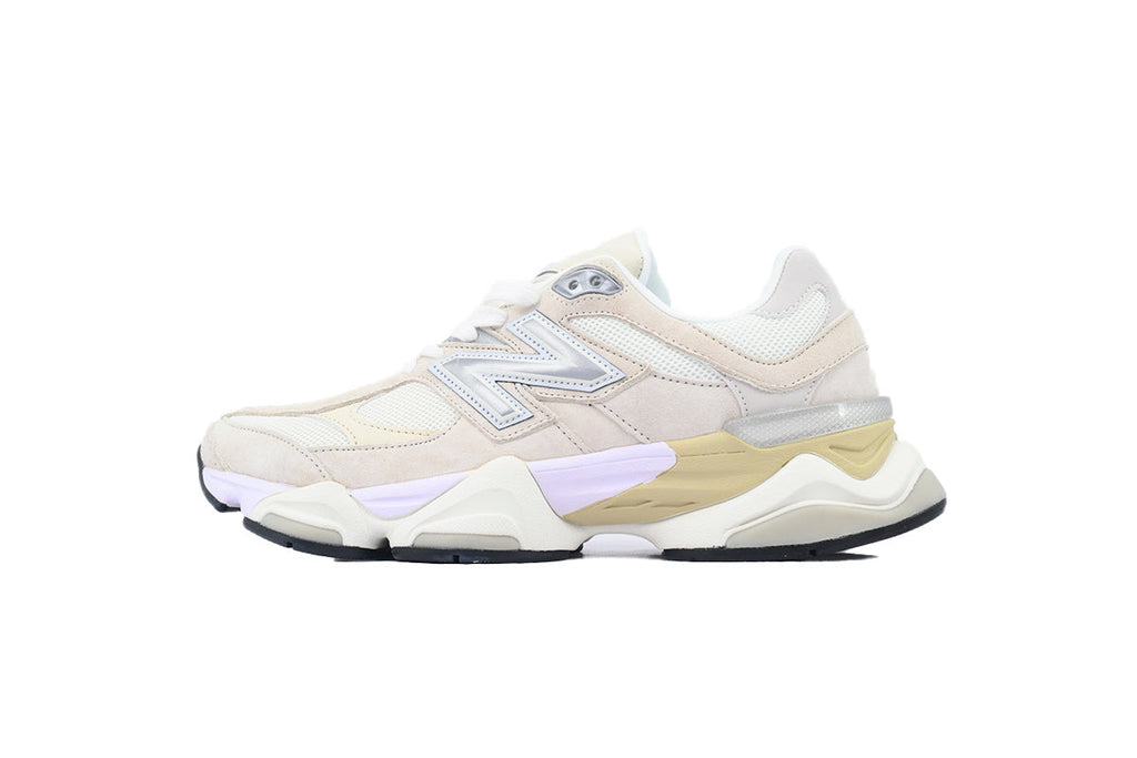 New Balance 9060 Women's & Men's Cream & Lilac Chunky Retro Sneakers