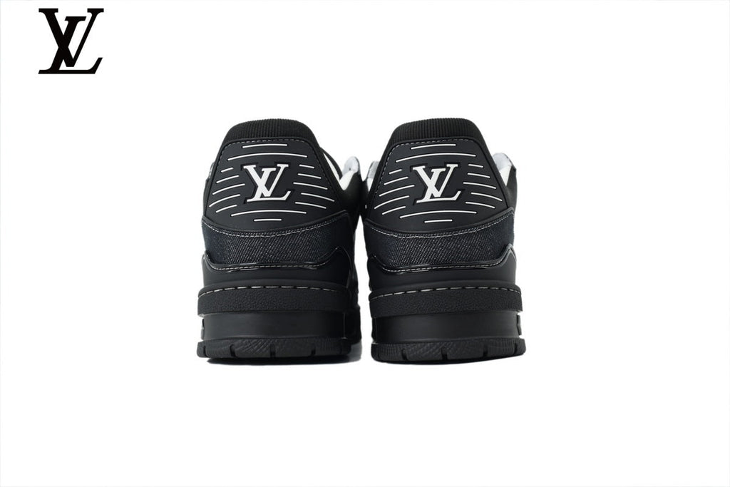 Louis Vuitton Trainer shoes for man  women  Sneaker – Black Denim