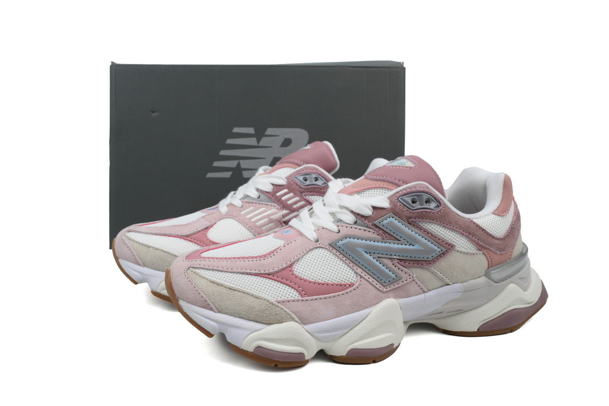 New Balance 9060 Women's & Men's Pink Beige White Chunky Retro Sneakers