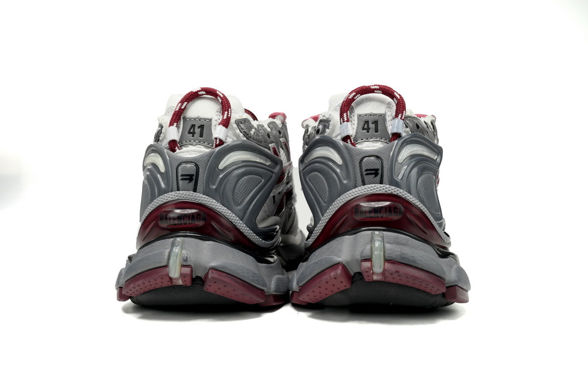 Balenciaga men's shoes Track Runner Sneaker – Distressed Low-Top balenciaga runners  White and red