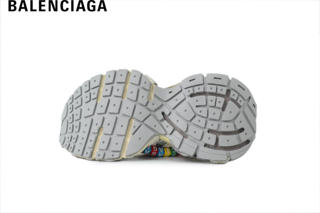 Balenciaga Track men's shoes  women sneakers- Beige with Multi Charms