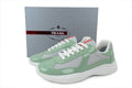 Prada America's Cup Sneakers  slip ons womens  prada designer mens shoes Light grey-green