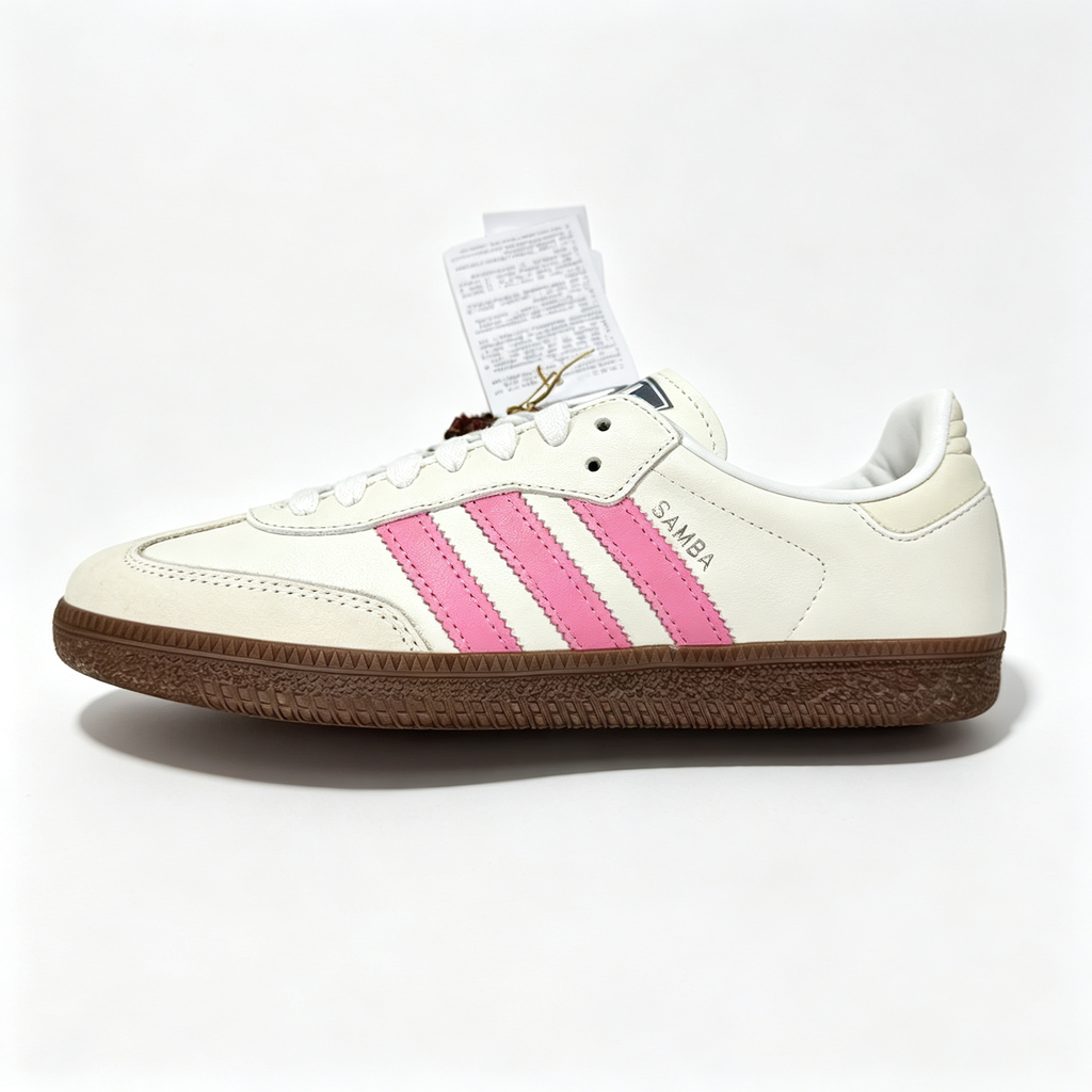 adidas samba  women's shoes  men's samba sneakers adidas sambaOG – Women's Off-White / Sandy Pink / Gum