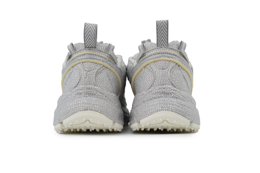Off-White Be Right Back Women's Men's Silver Sparkle Chunky Sneakers