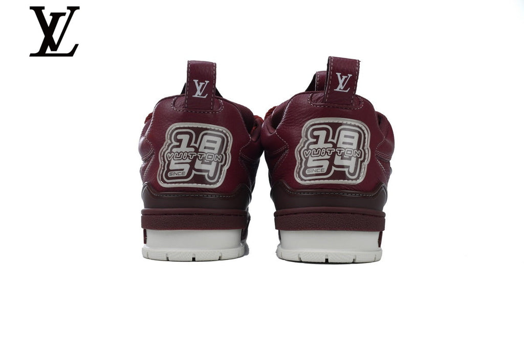 Louis Vuitton shoes for man  women Skate Sneakers – Burgundy