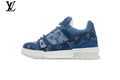 Louis Vuitton LV shoes for man  women Trainer Sneaker – Blue Denim Monogram