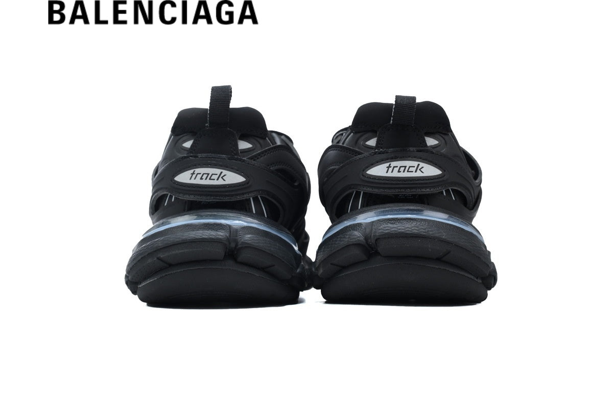 Balenciaga Track men's shoes  women sneakers in All Black