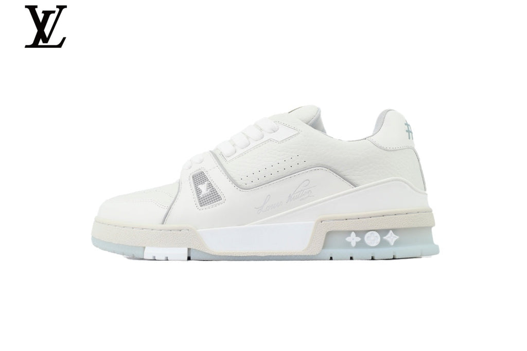 Louis Vuitton LV shoes for man  women Trainer Sneaker – White