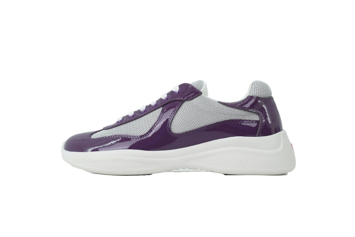 Prada America's Cup Sneakers  slip ons womens  prada designer mens shoes  gray purple