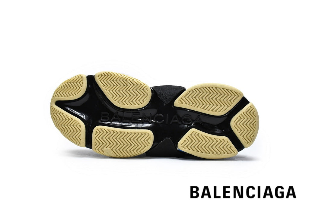 Balenciaga Triple S men's shoes  women sneakers – Grey, Yellow & Purple