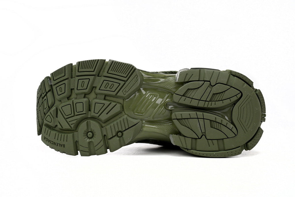 Balenciaga men's shoes Track Runner Sneaker – Distressed Low-Top  balenciaga runners Army green