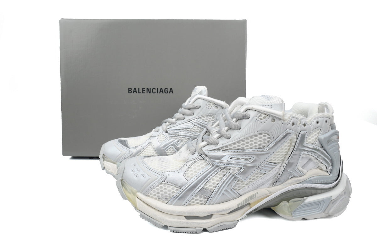 Balenciaga men's shoes Track  Runner Sneaker – Distressed Low-Top  balenciaga runners White