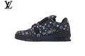 Louis Vuitton Trainer  shoes for man  women Sneaker – Black Multicolor Monogram