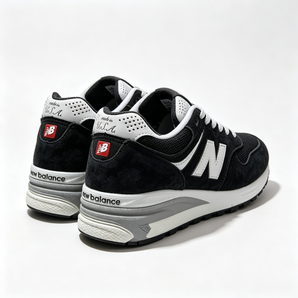 New Balance 990v3 Black White Made in USA Women's & Men's Retro Sneakers