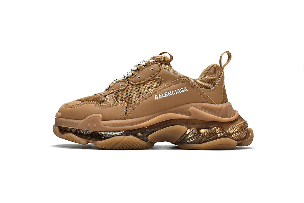 Balenciaga men's shoes Track  Triple S Clear Sole Sneakers  balenciaga runners brown