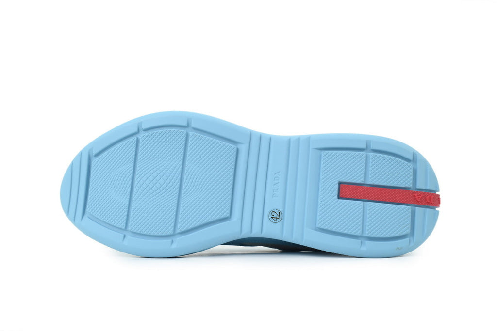 Prada America's Cup Sneakers slip ons womens  prada designer mens shoes Blue-gray